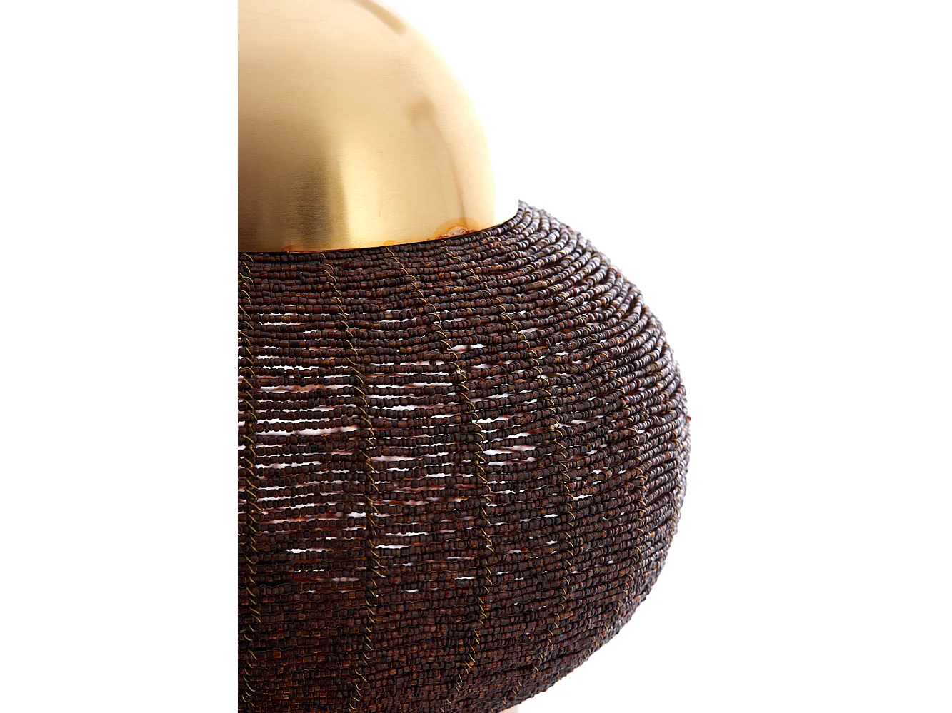 Tischlampe CETARA - Ø32x33cm - Braun