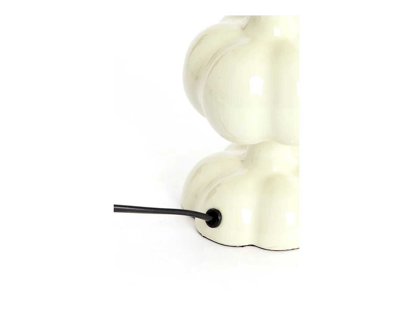 Pied de lampe CALDAS / Ø10x38cm - Blanc