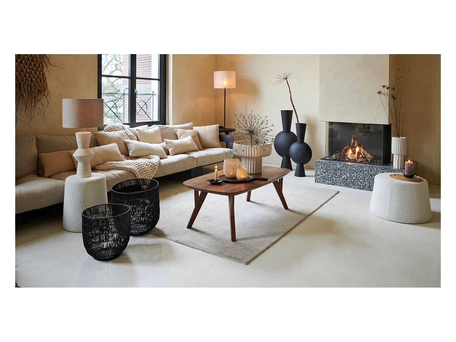 Pied de lampe AYLA - Ø22,5x61cm - Blanc