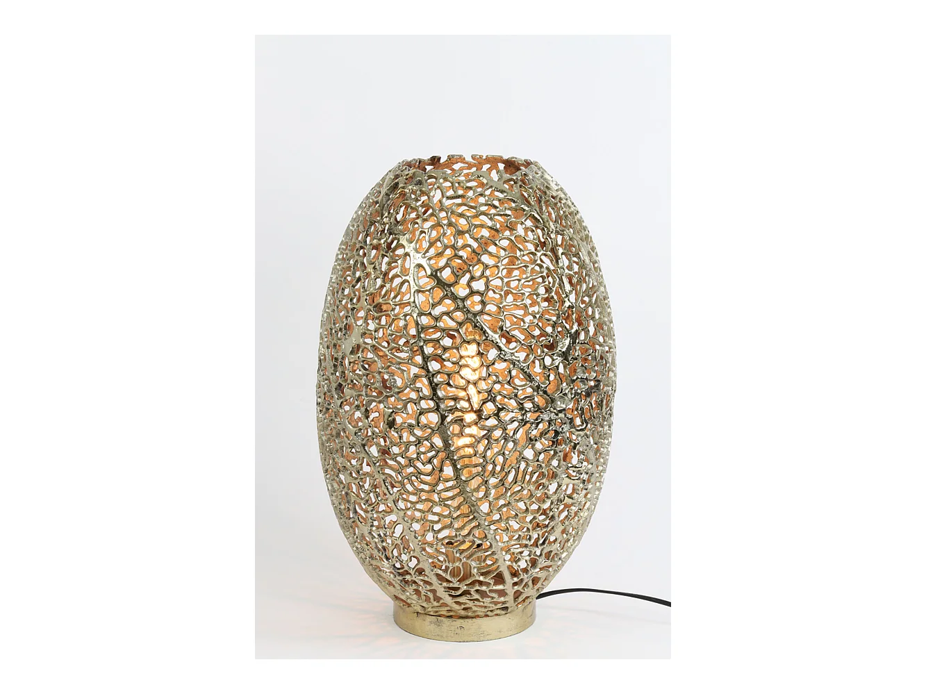 Lampe de table SINULA - Ø33x52cm - Doré