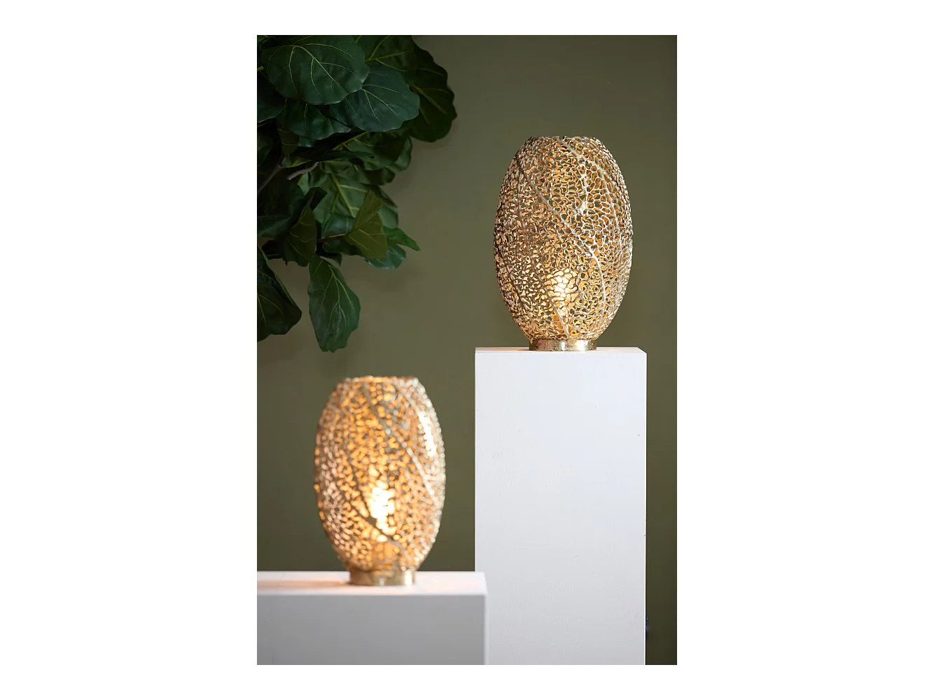 Lámpara de mesa SINULA - Ø33x52cm - Oro