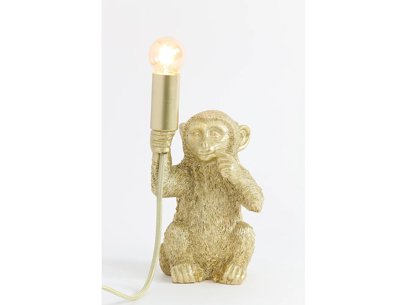 Tafellamp MONKEY - 13x12.5x23.5cm - Goud