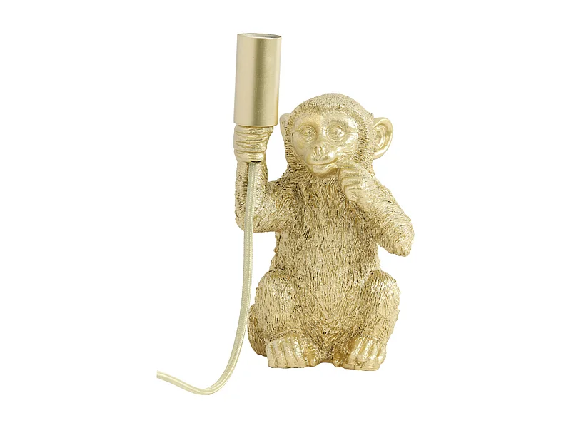 Tafellamp MONKEY - 13x12.5x23.5cm - Goud