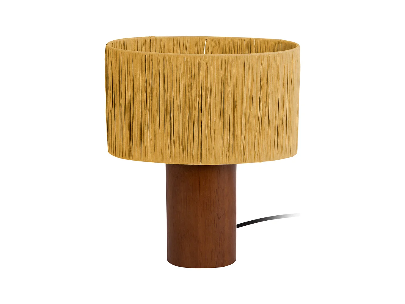 Lampe de table ovale transparente - Jaune ocre