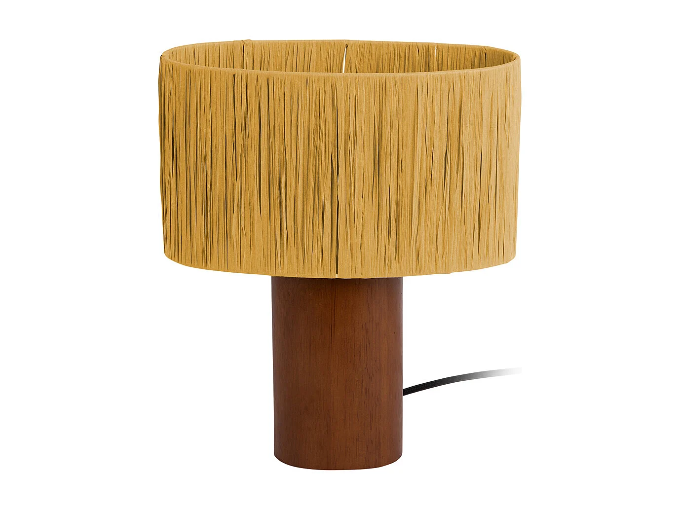 Lampe de table ovale transparente - Jaune ocre