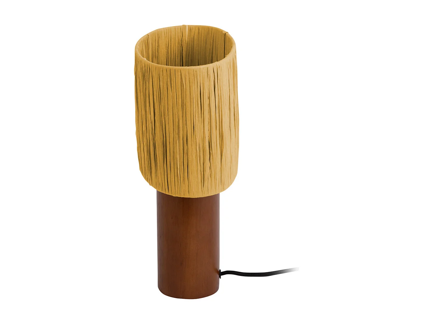 Lampe de table ovale transparente - Jaune ocre