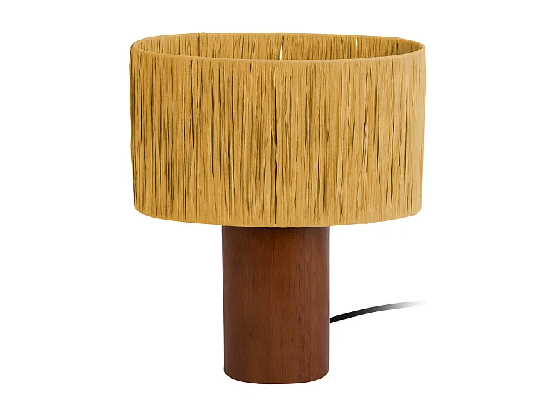 Lampe de table ovale transparente - Jaune ocre