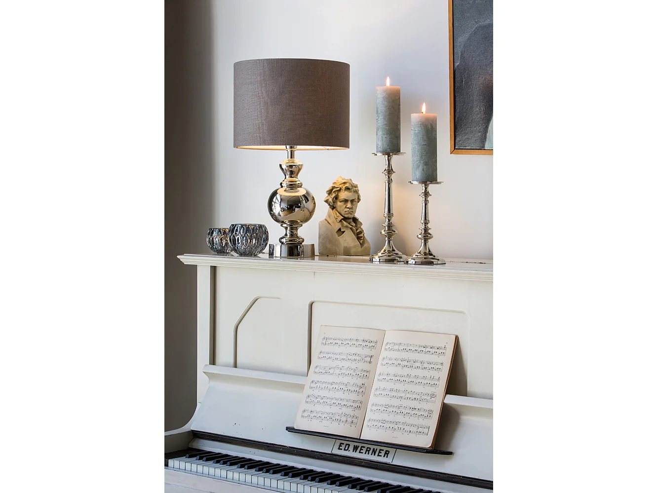 Pied de lampe CADY - Ø15x40cm - Argent