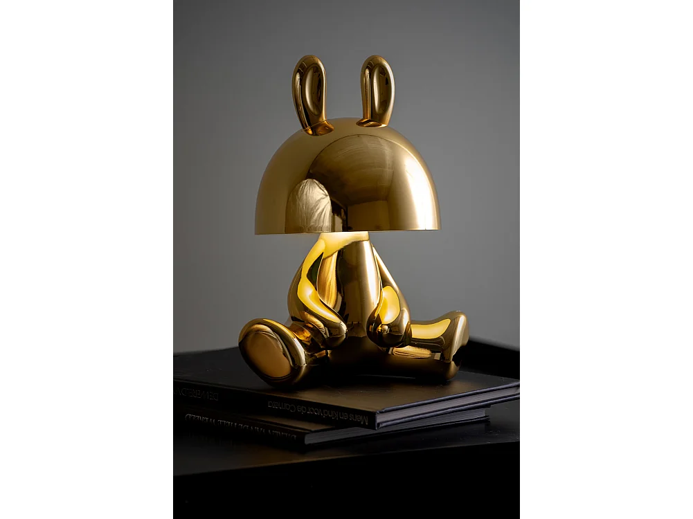 Lampe de table Bunny LED avec haut-parleur Bluetooth - Plaqué or