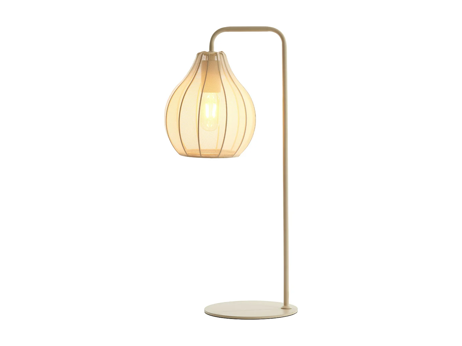 Lampe de table ELATI - Ø20x60,5cm - Beige
