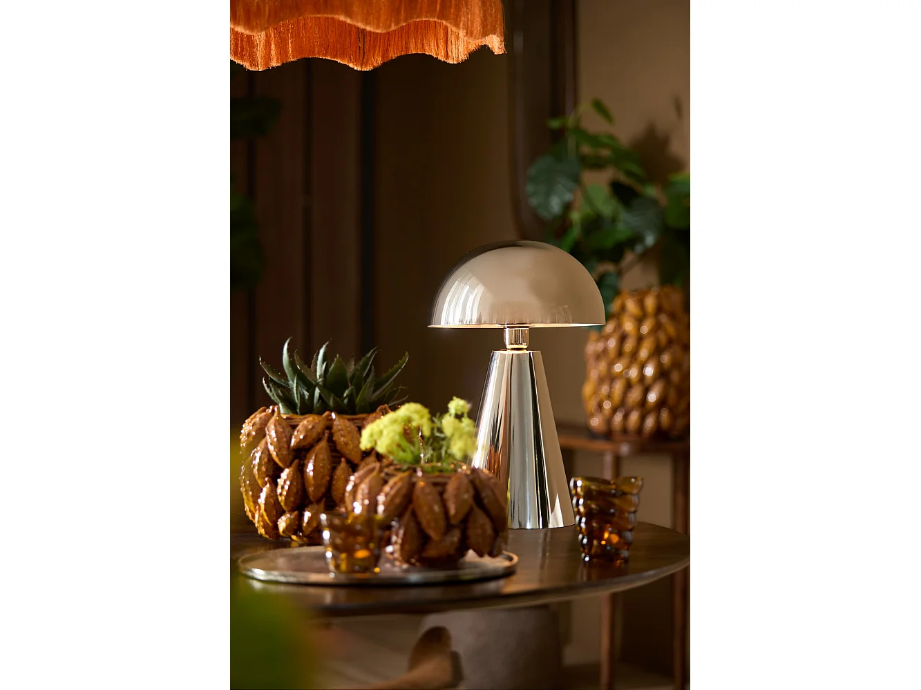 Lampe de table SURRINA - Ø26x41cm - Bleu