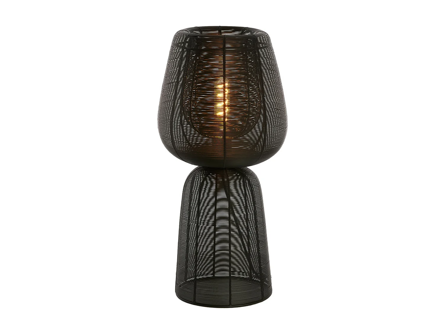 Lampe de table ABOSO - Ø24x54cm - Noir