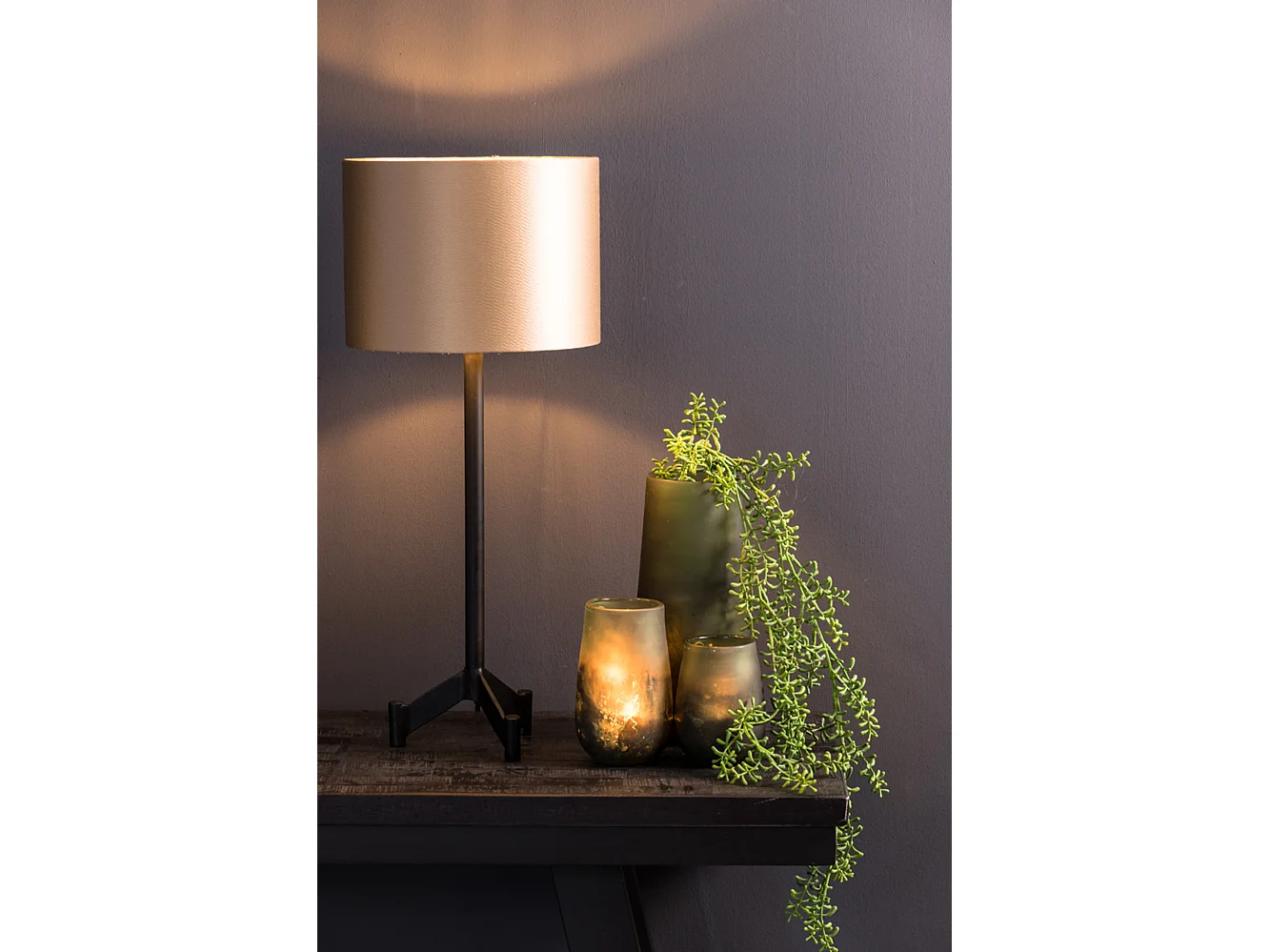 Pied de lampe DENNIS - Ø15,5x40cm - Noir