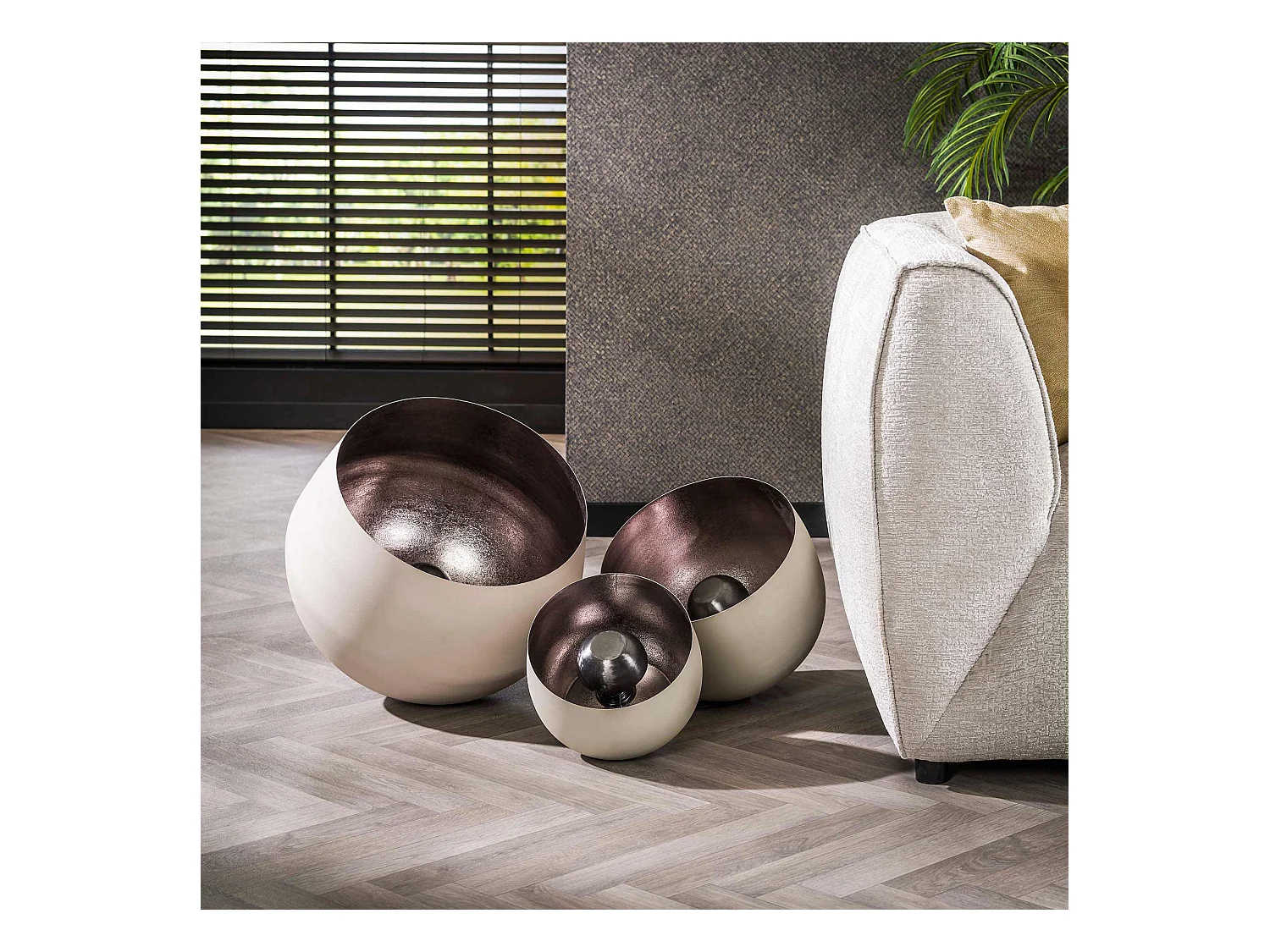 Lámpara de mesa Ø36 Cesta - Gris Natural - L