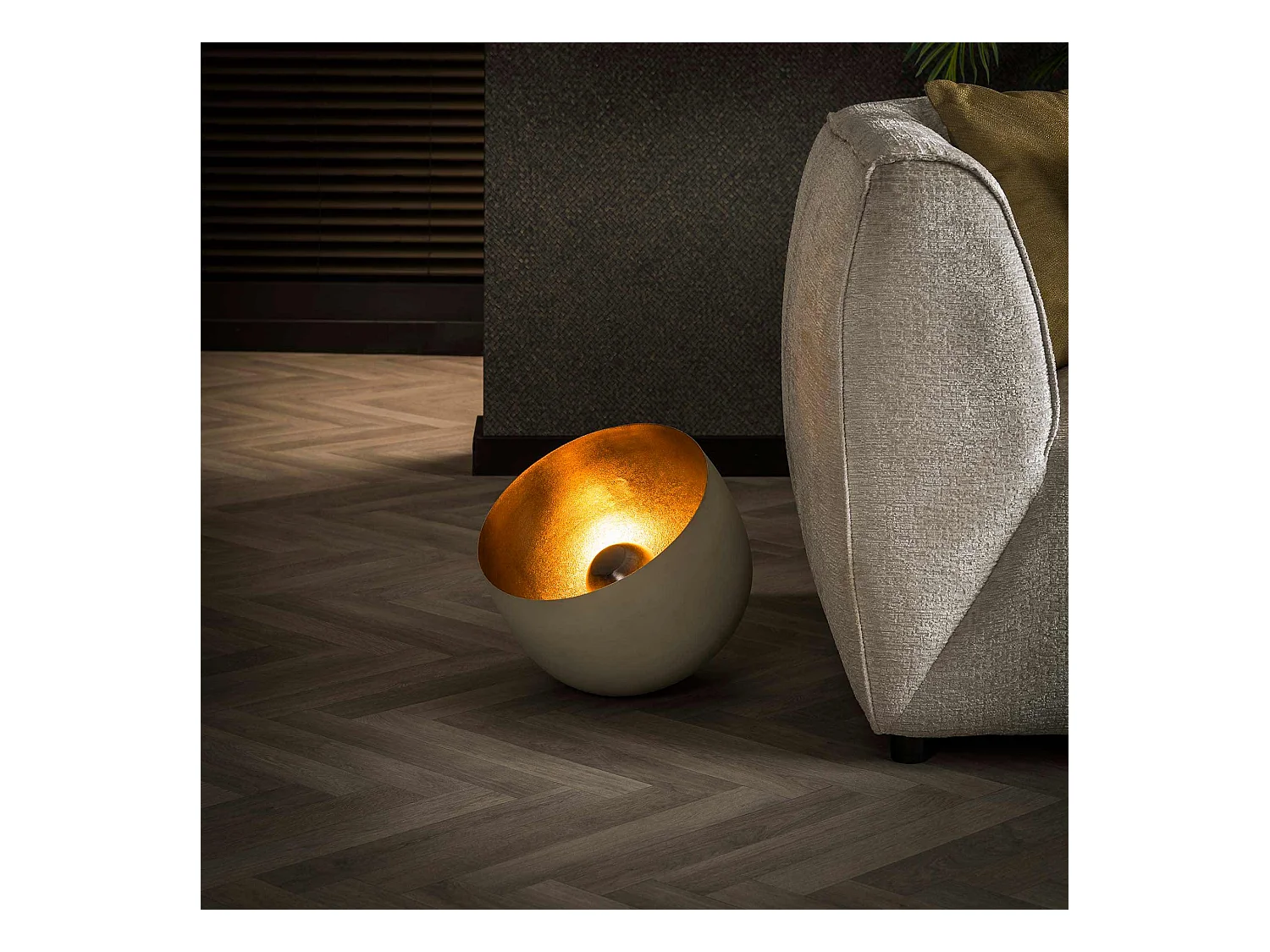 Lámpara de mesa Ø36 Cesta - Gris Natural - L