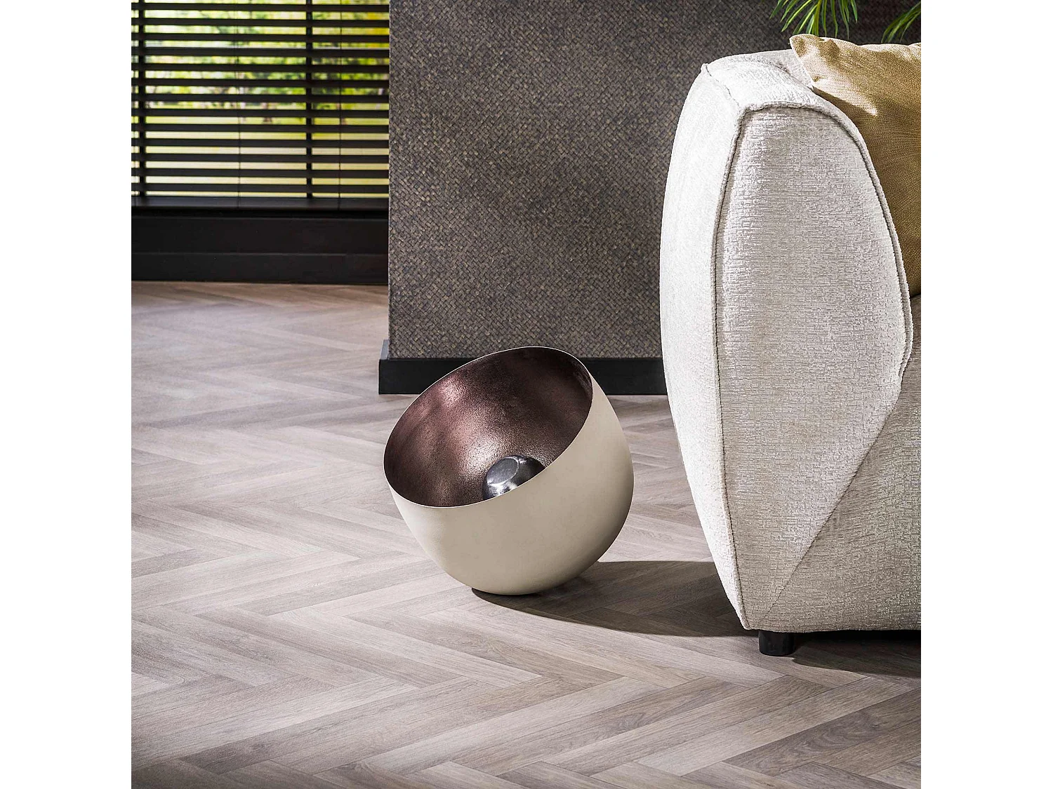 Tafellamp Ø36 Basket - Natural Grey - L