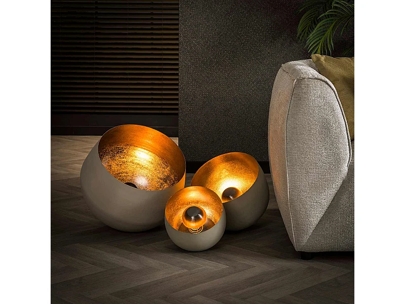 Lampe de table Ø36 Basket - Gris Naturel - L