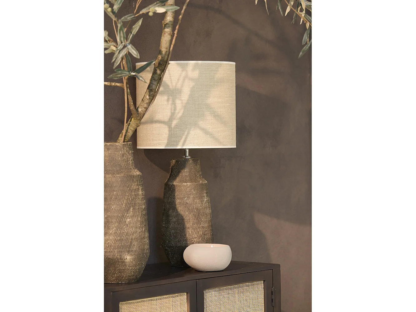 Pied de lampe KIDIRA - Ø18,5x49,5cm - Marron