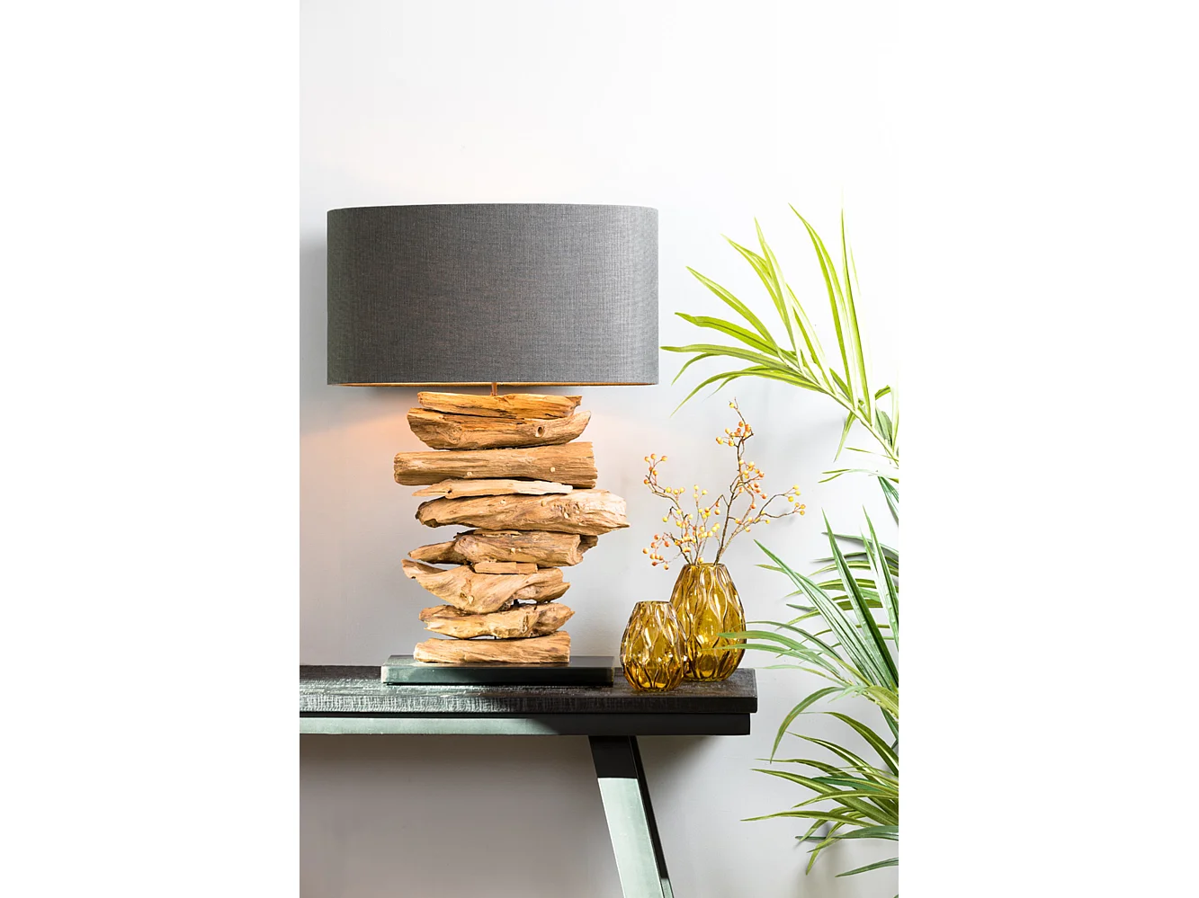 Lampvoet FURY - 46x17x60cm - Bruin