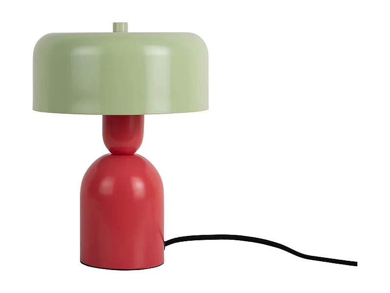 Tischlampe Double Funky - Scharlachrot & Zartgrün