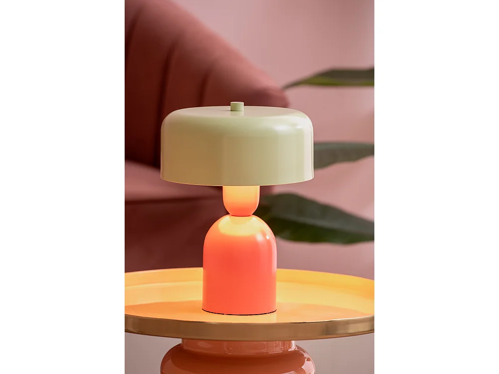 Lampe de table Double Funky - Rouge écarlate et vert tendre