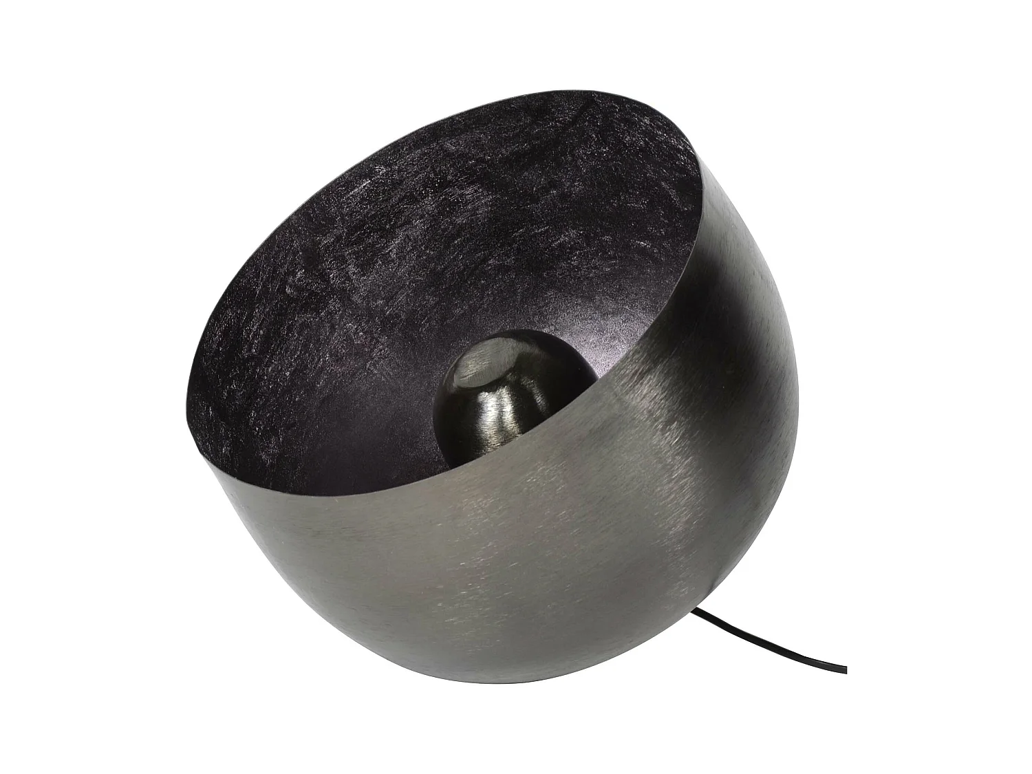 Lampe de table Basket L - Ø36 Ronde - Noir/Gris