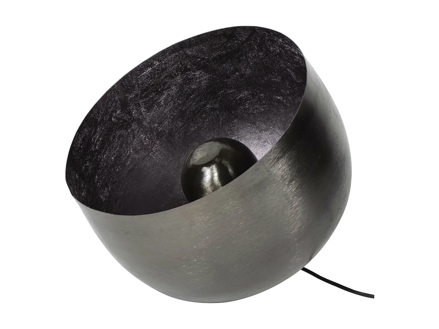 Lampe de table Basket L - Ø36 Ronde - Noir/Gris