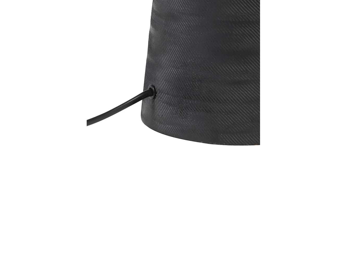 Pied de lampe LILOU - Ø18x28cm - Noir