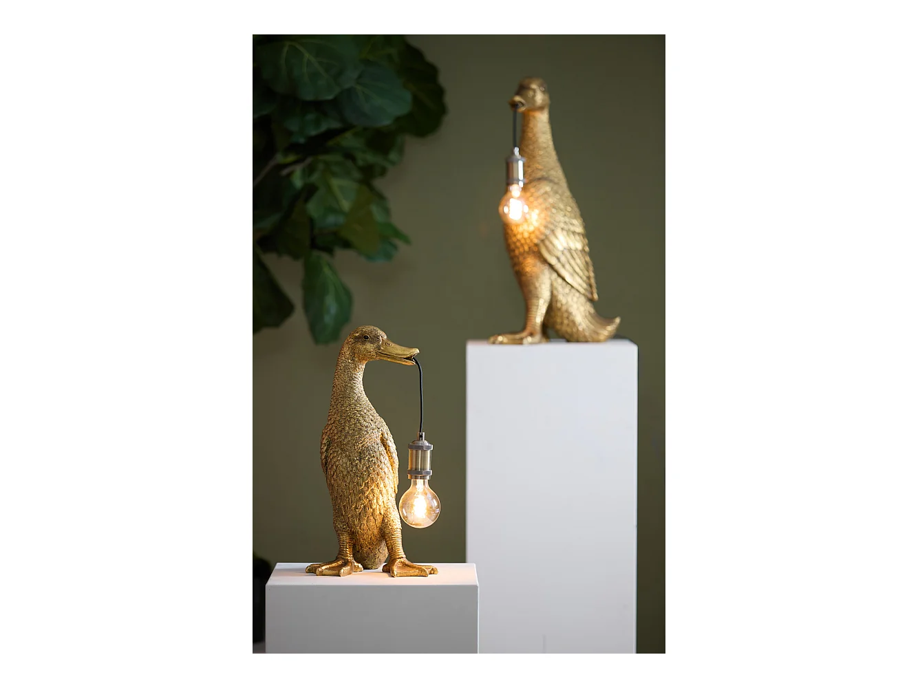 Lampe de table DUCK - 23,5x23x48,5cm - Bronze
