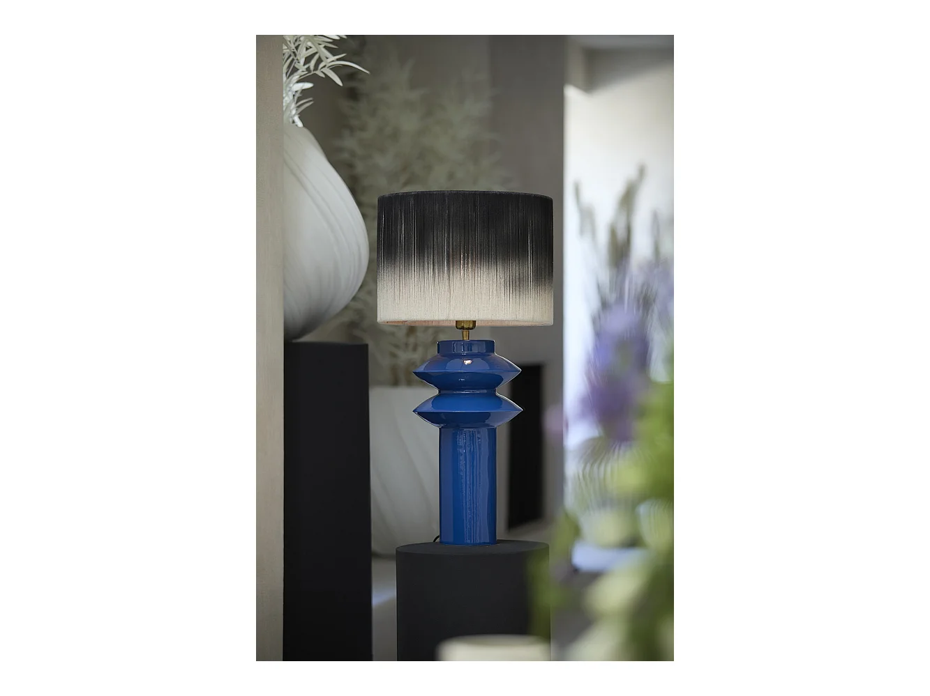 Pied de lampe PETCH - Ø22x40cm - Bleu