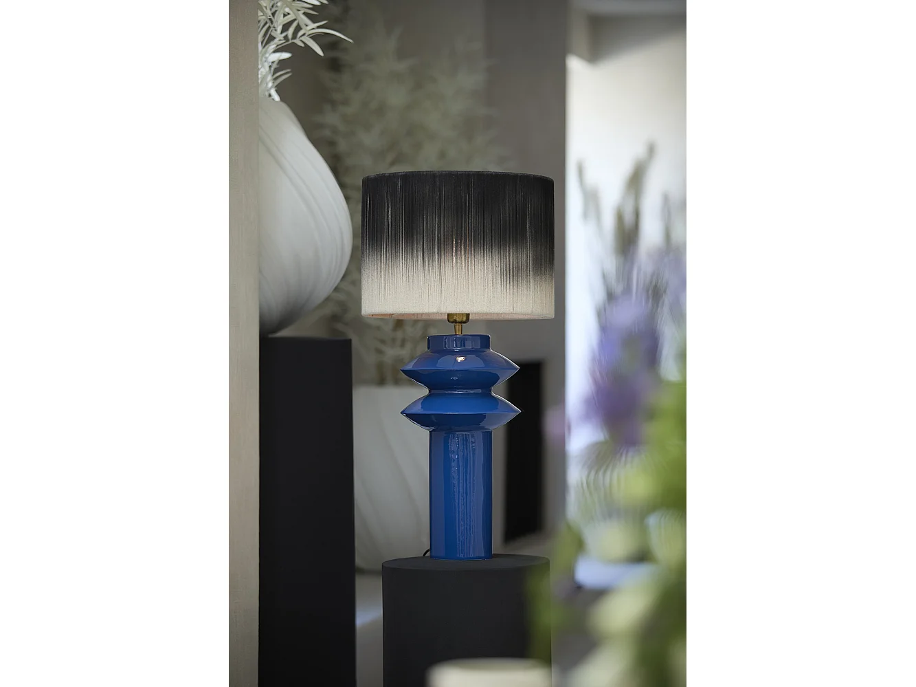 Pied de lampe PETCH - Ø22x40cm - Bleu