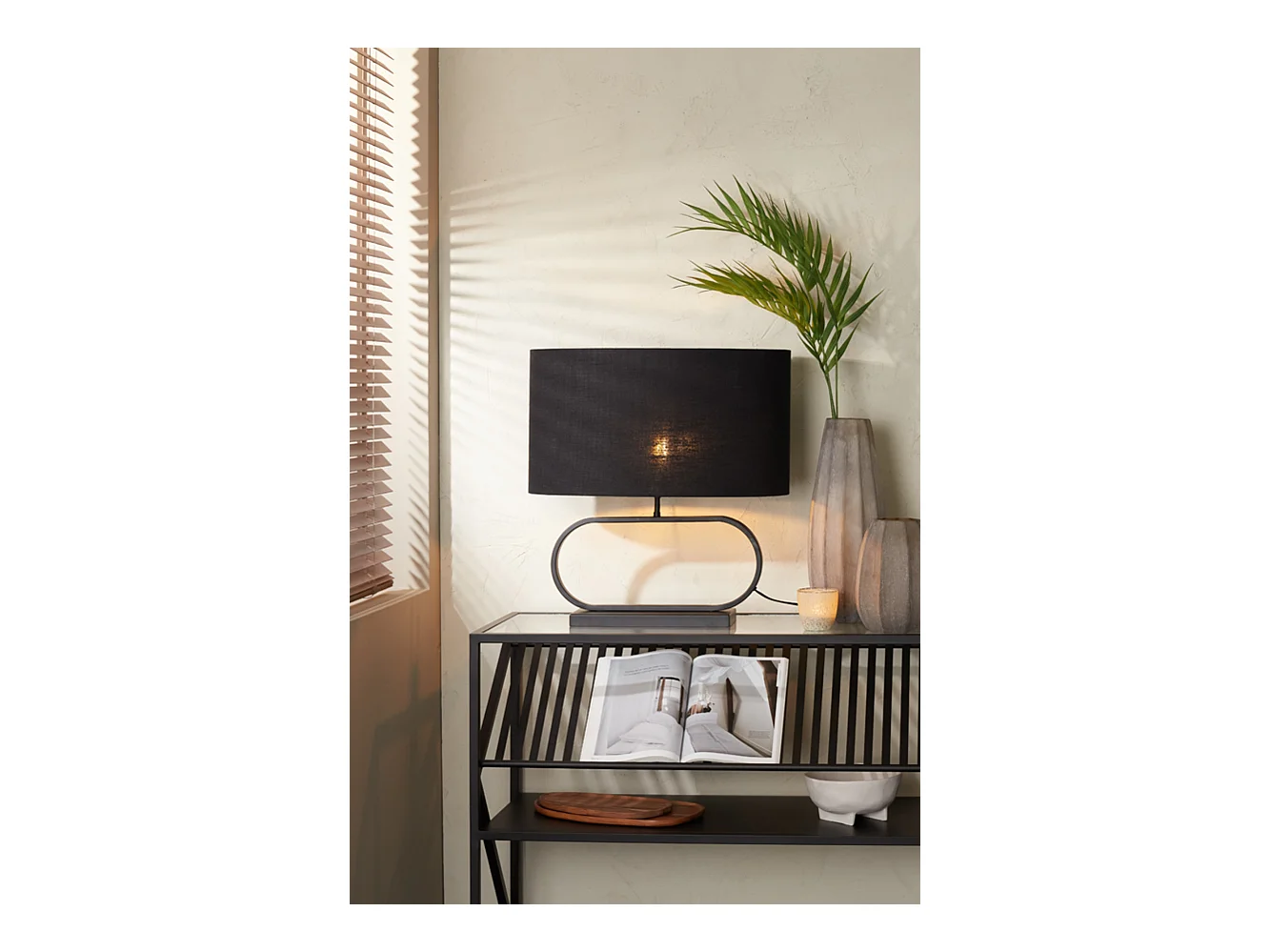 Pied de lampe JAMIRO - 47x13x29cm - Noir