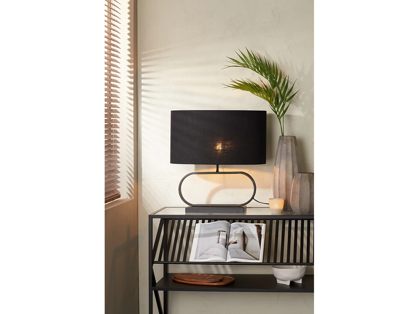 Lampvoet JAMIRO - 47x13x29cm - Zwart