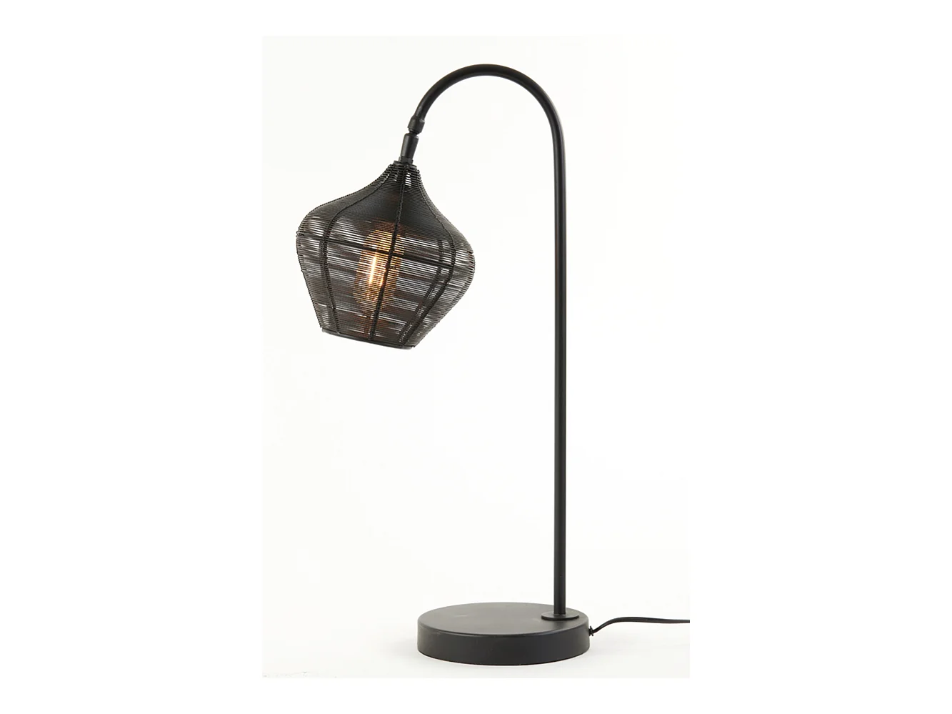 Lampe de table ALVARO - 27x20x61cm - Noir