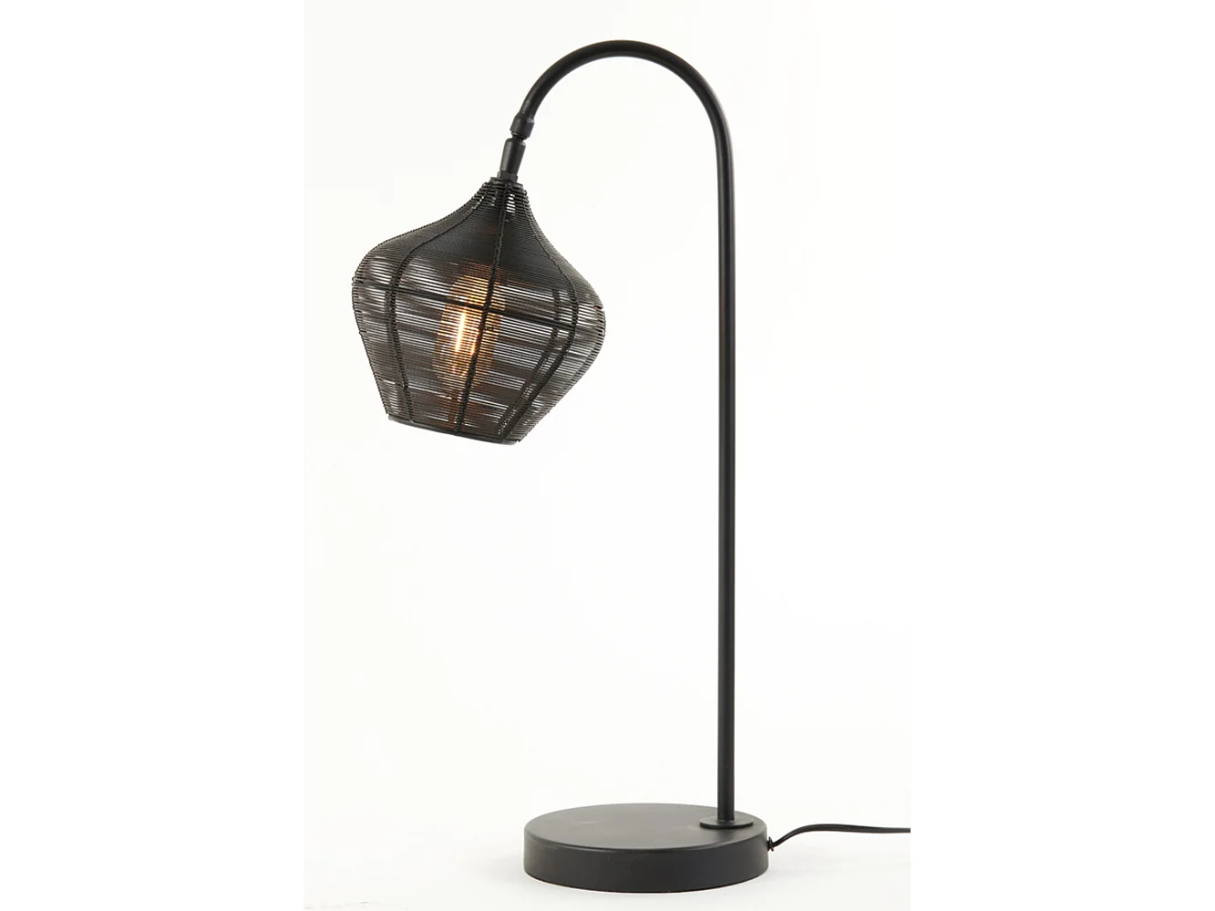 Lampe de table ALVARO - 27x20x61cm - Noir