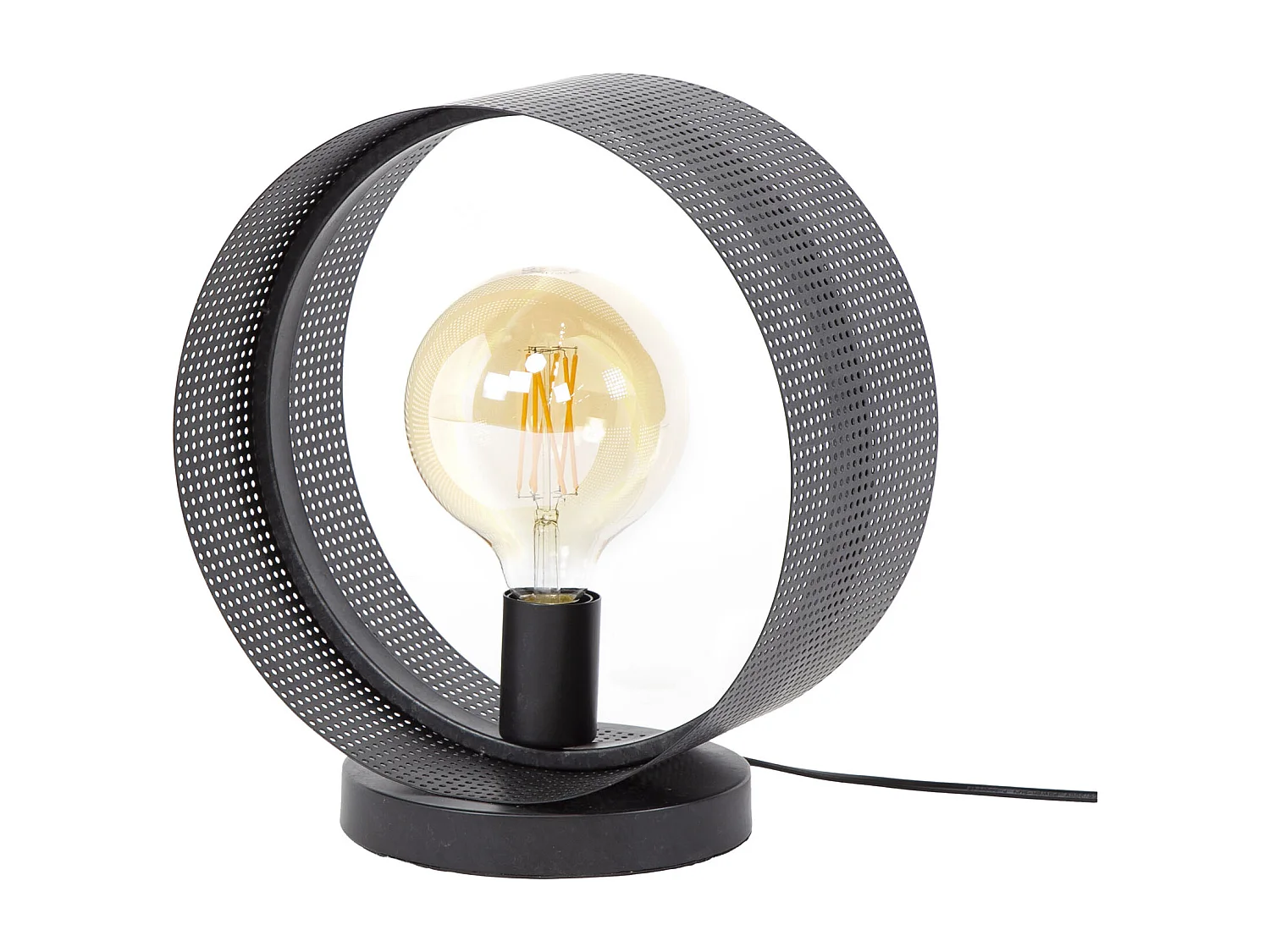 Lampe de table 1L Anneau Perforé - Anthracite