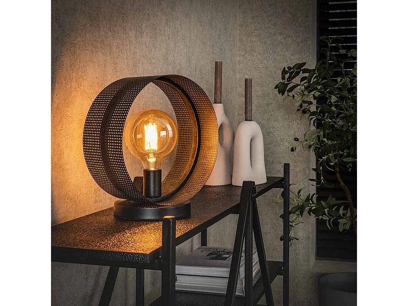 Lampe de table 1L Anneau Perforé - Anthracite