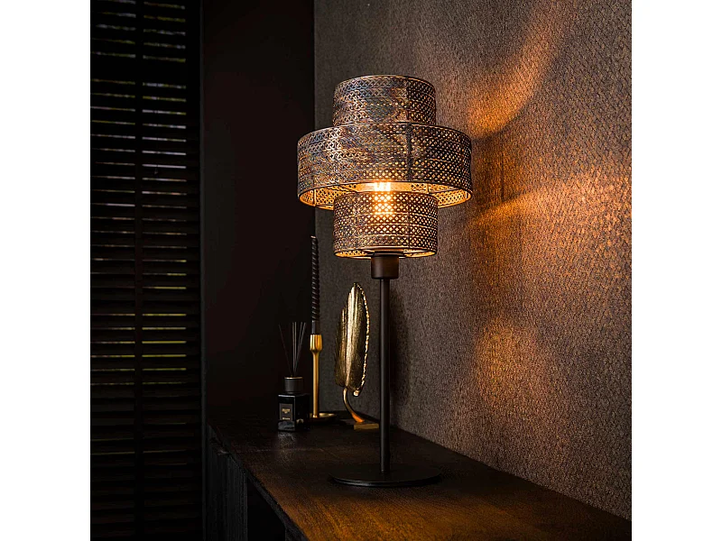 Tafellamp 1L Lantern - Zwart Bruin