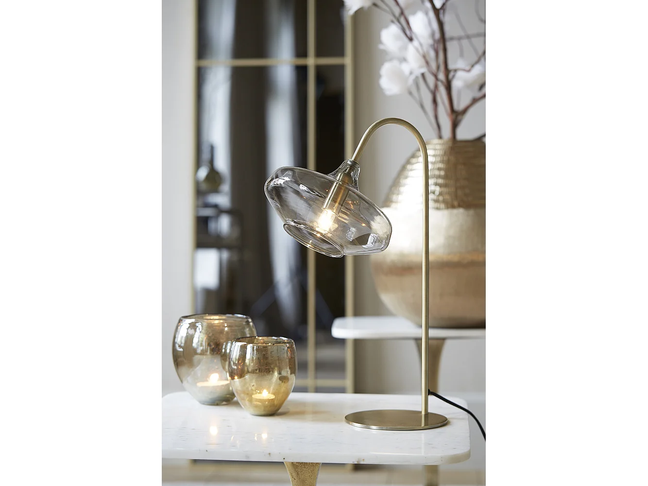 Tafellamp SOLNA - 31x22x50cm - Brons