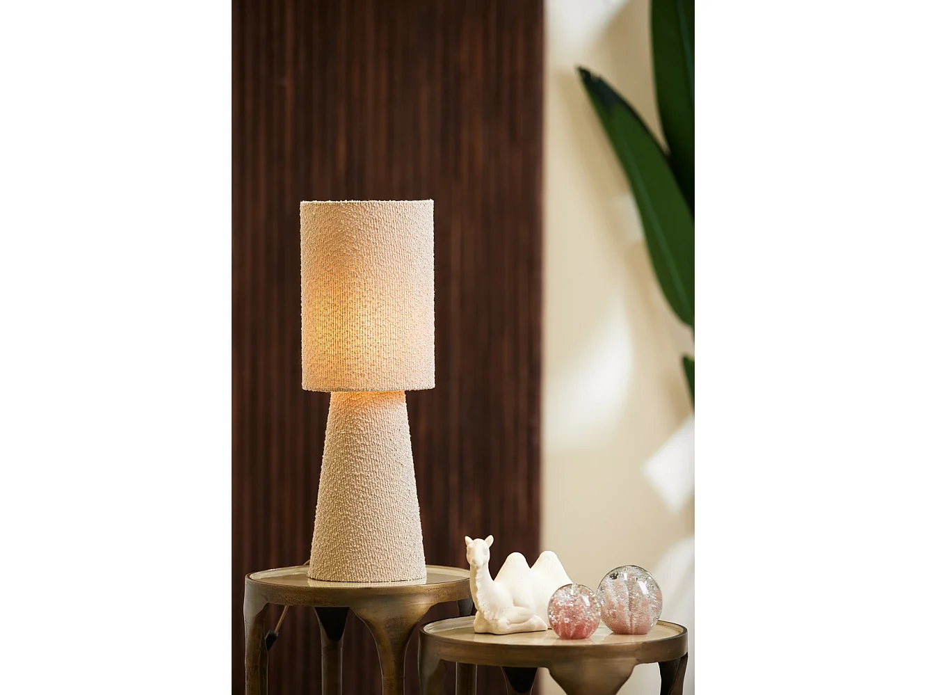 Lampe de table MICKY - Ø20x57,5cm - Marron