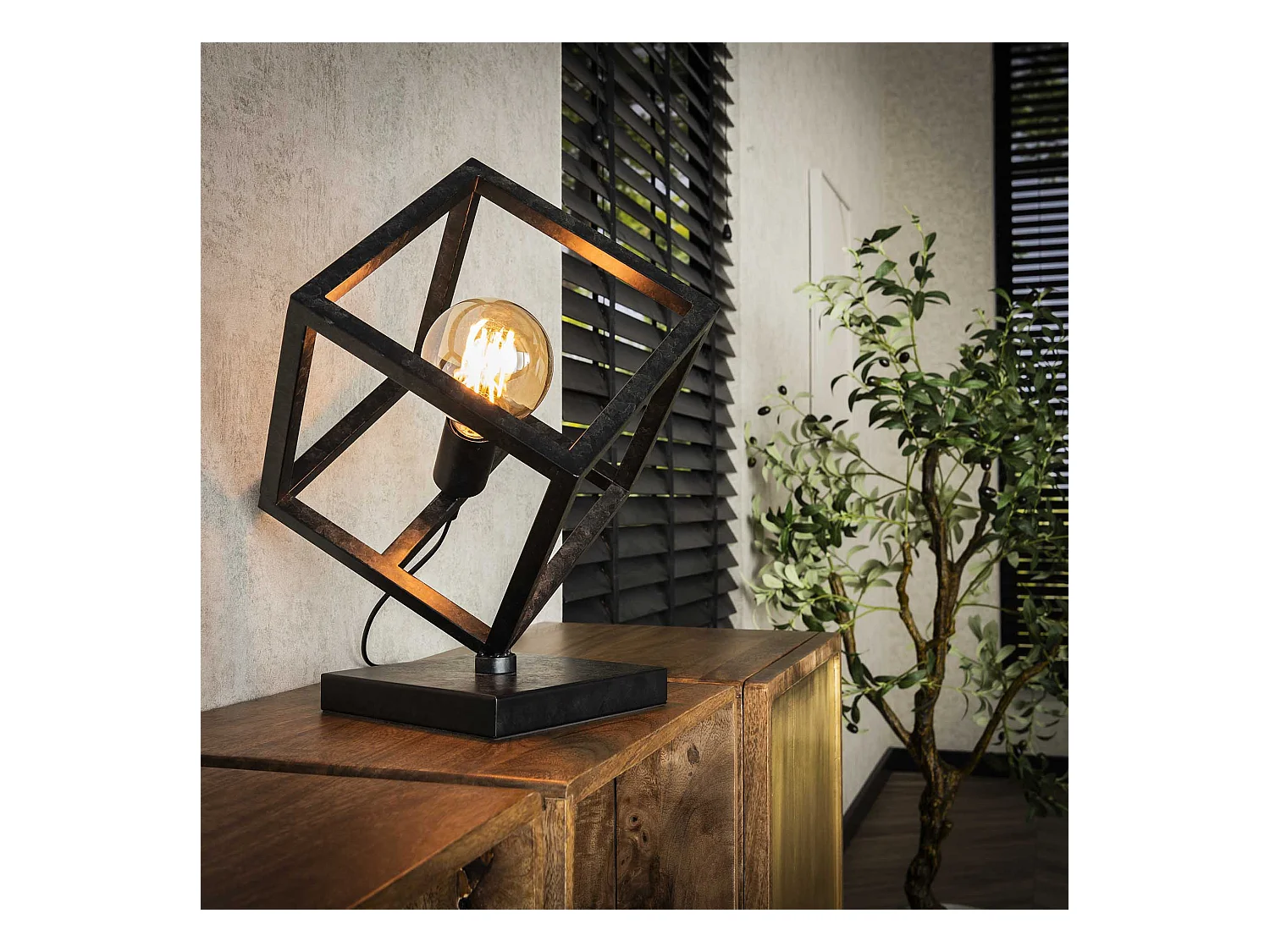 Lampe de table Cube - Anthracite