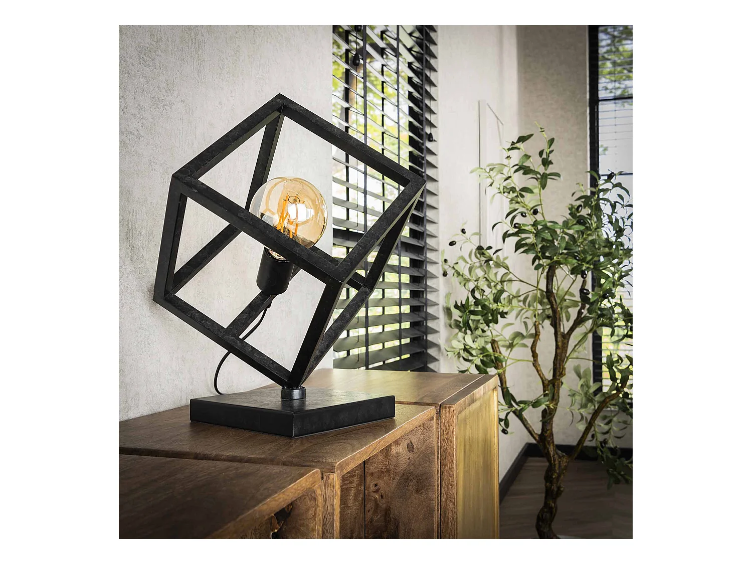 Lampe de table Cube - Anthracite