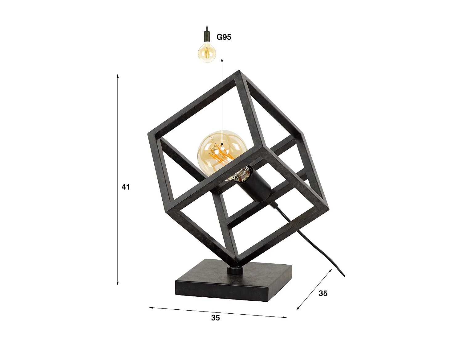Lampe de table Cube - Anthracite