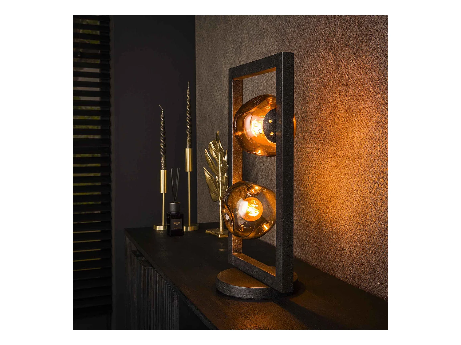 Lampe de table 2L Stellar - Noir Artic