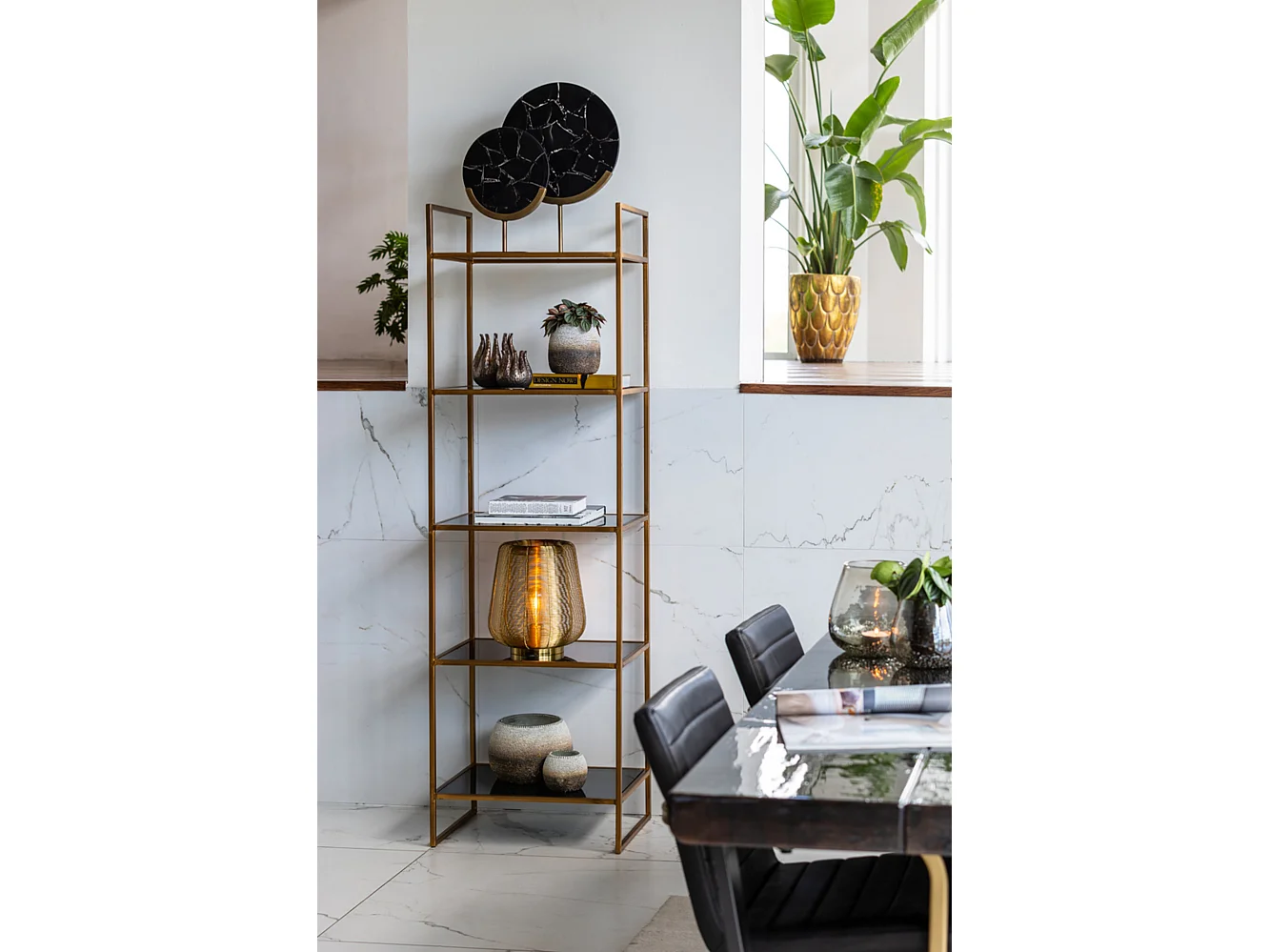 Lampe de table ADETA - Ø29x31,5cm - Doré