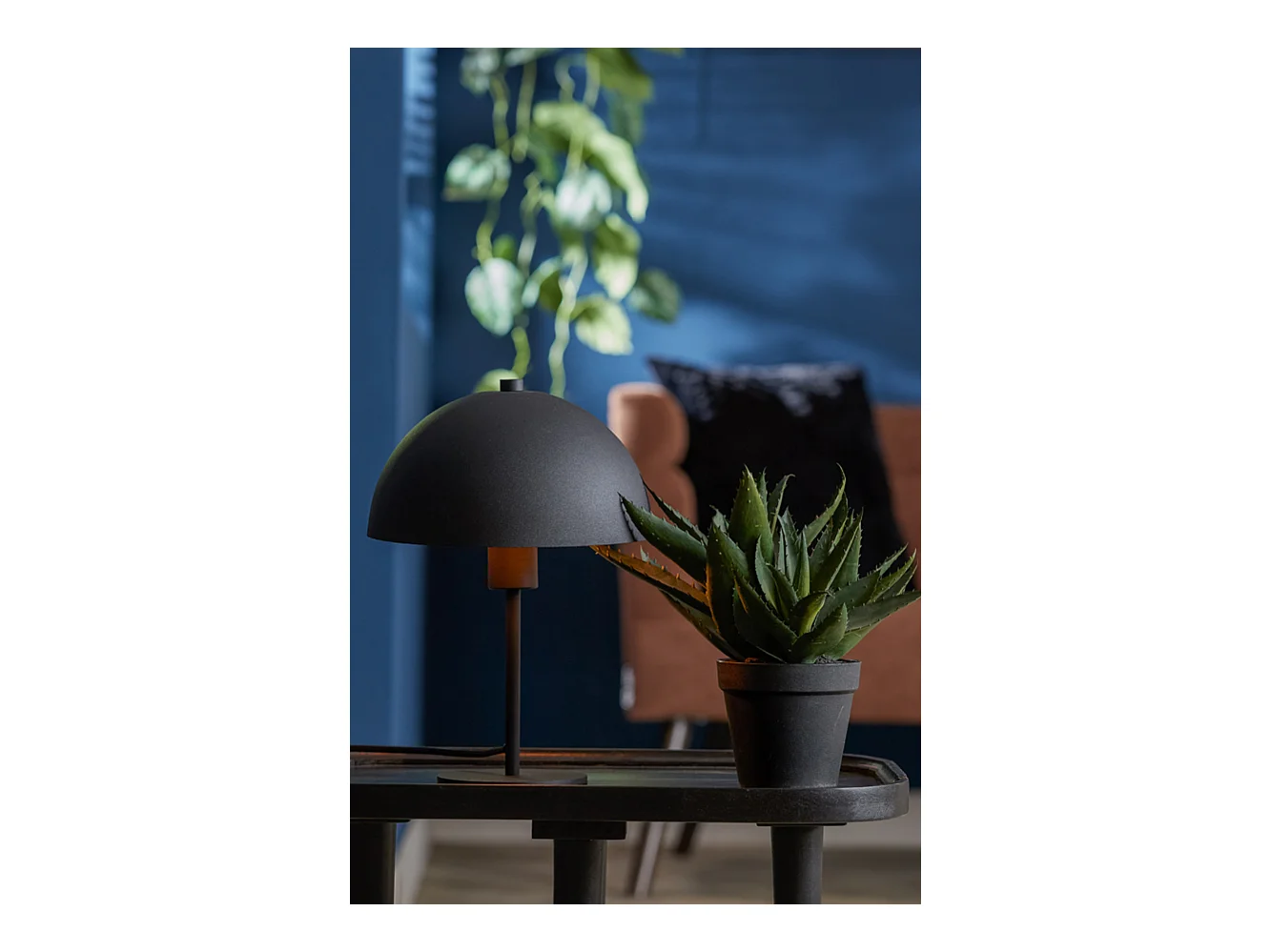 Tischlampe MEREL - 25x25x35cm - Schwarz