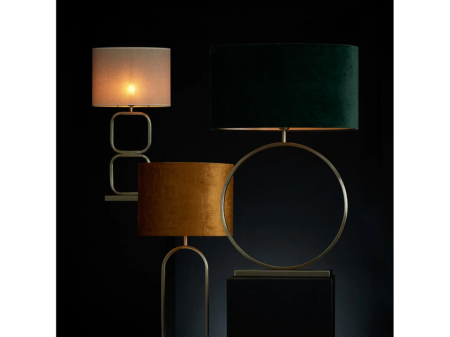 Pied de lampe LUTIKA - 23x11,5x46cm - Doré