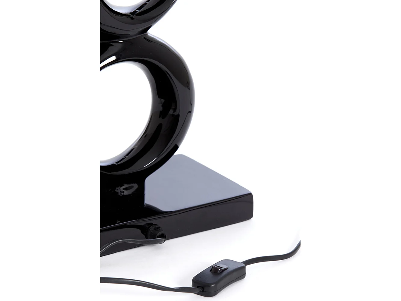 Pied de lampe MOON - 23x13x65cm - Noir