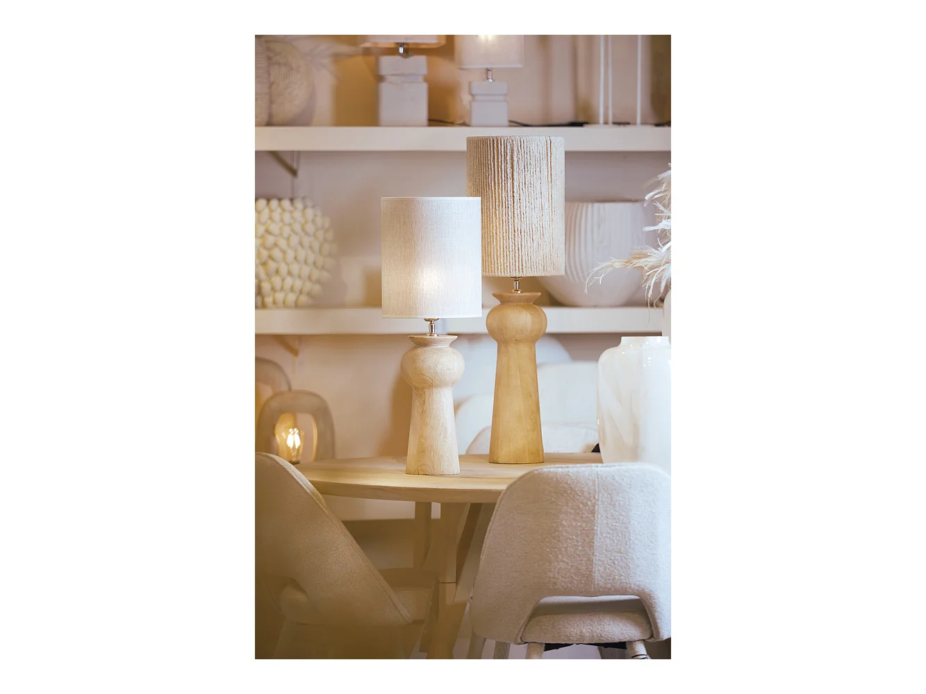 Lampvoet BAGLIO - Ø17x35cm - Bruin