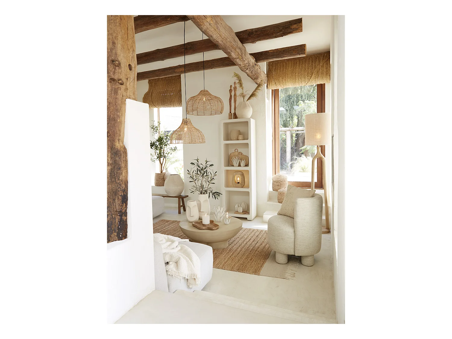 Tafellamp KELAFO - 24x8x30cm - Bruin